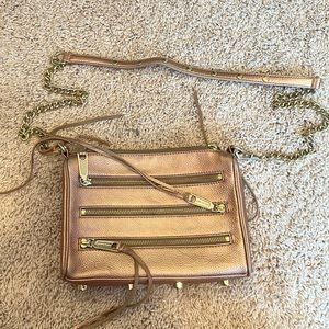 Rebecca minkoff rose gold crossbody bag